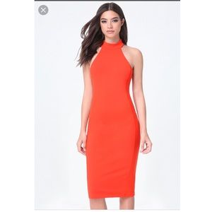 Bebe coral body con dress
